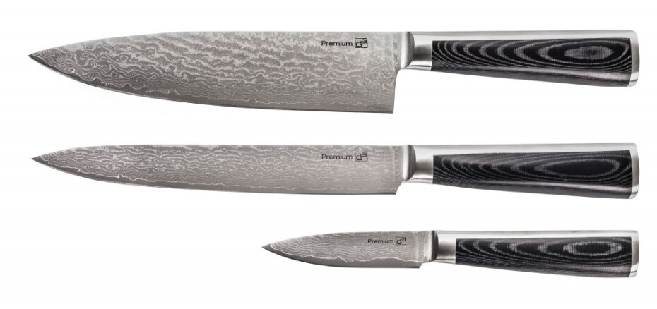 G21 Sada nožů G21 Damascus Premium, Box, 3 ks G21-6002250 - main (0)