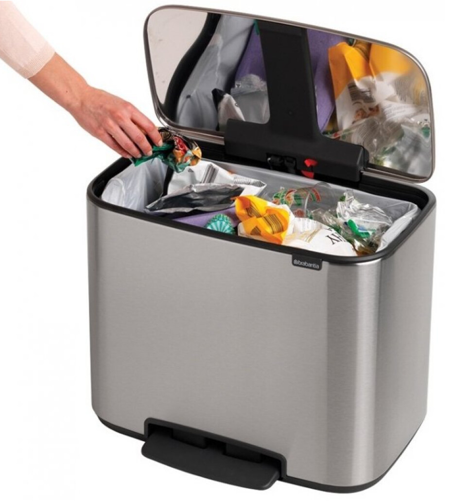 Pedálový odpadkový koš BO 36 l, matná ocelová, Brabantia - main (2)