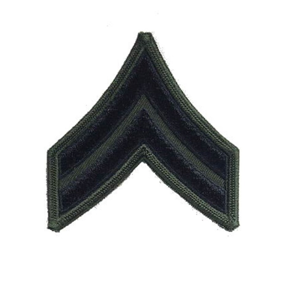 Nášivka: Hodnost US ARMY rukávová Corporal olivová | černá - main (0)