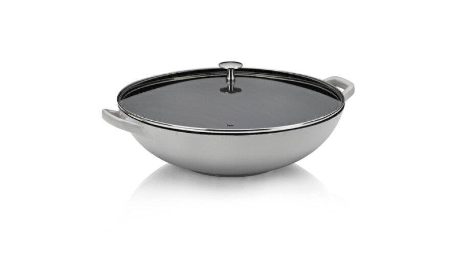KELA Wok litinový s poklicí CALIDO 36 cm šedá KL-12610 - main (0)