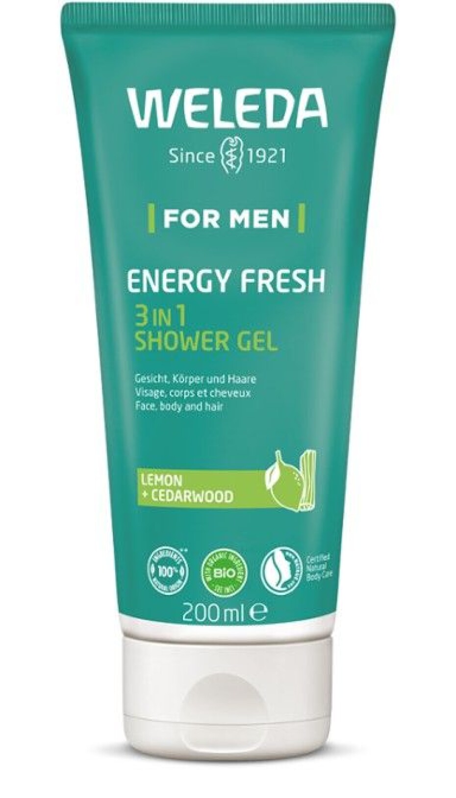 Weleda 3 v 1 Shower Gel For Men Energy Fresh 200 ml - main (0)
