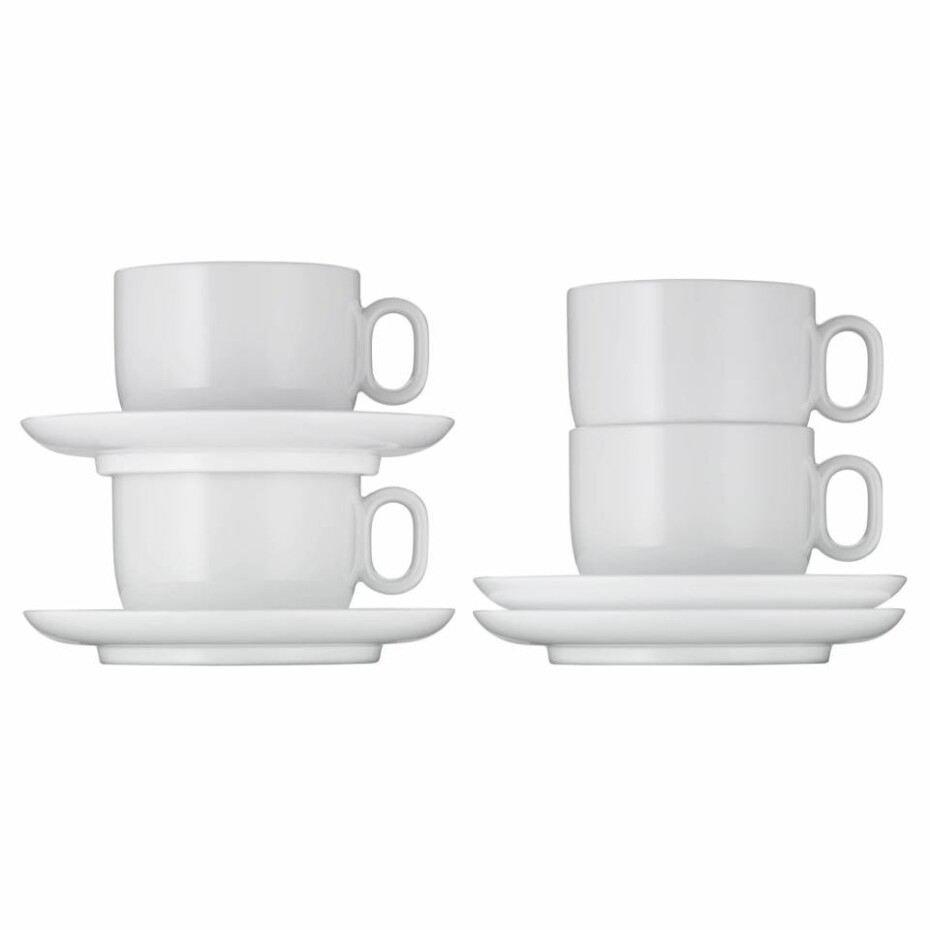 Šálek na cappuccino BARISTA, sada 2 ks, s podšálky, bílá, WMF - main (4)