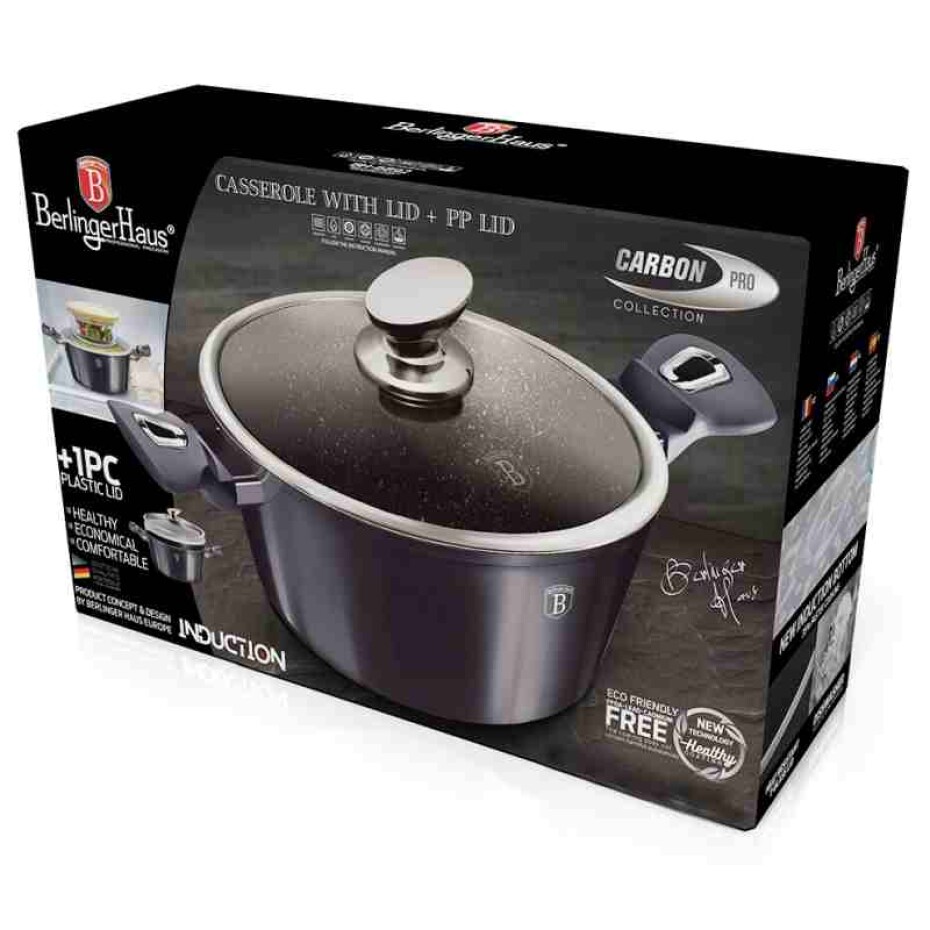 BERLINGERHAUS Kastrol s poklicí s mramorovým povrchem 28 cm Carbon PRO Line BH-6894 - main (14)