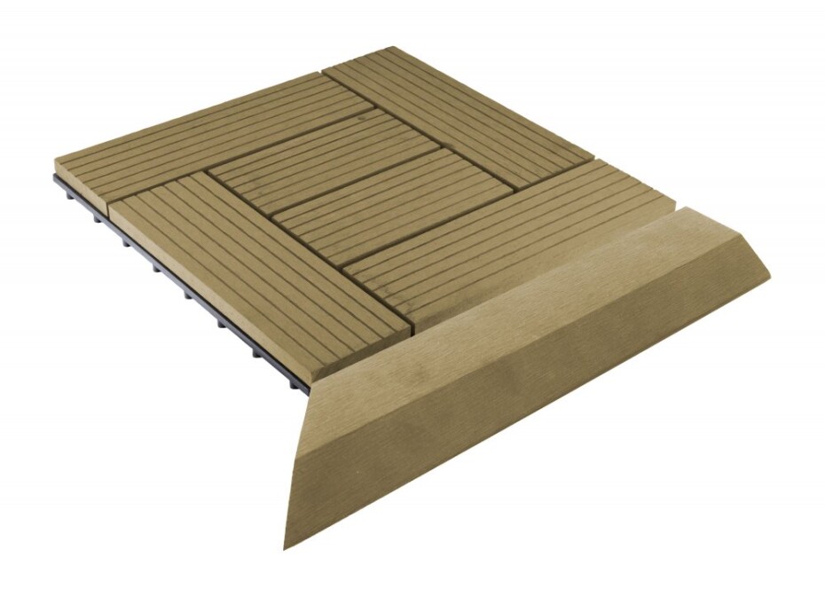 G21 Přechodová lišta G21 Cumaru pro WPC dlaždice, 38,5 x 7,5 cm rohová (levá) G21-63910067 - main (5)