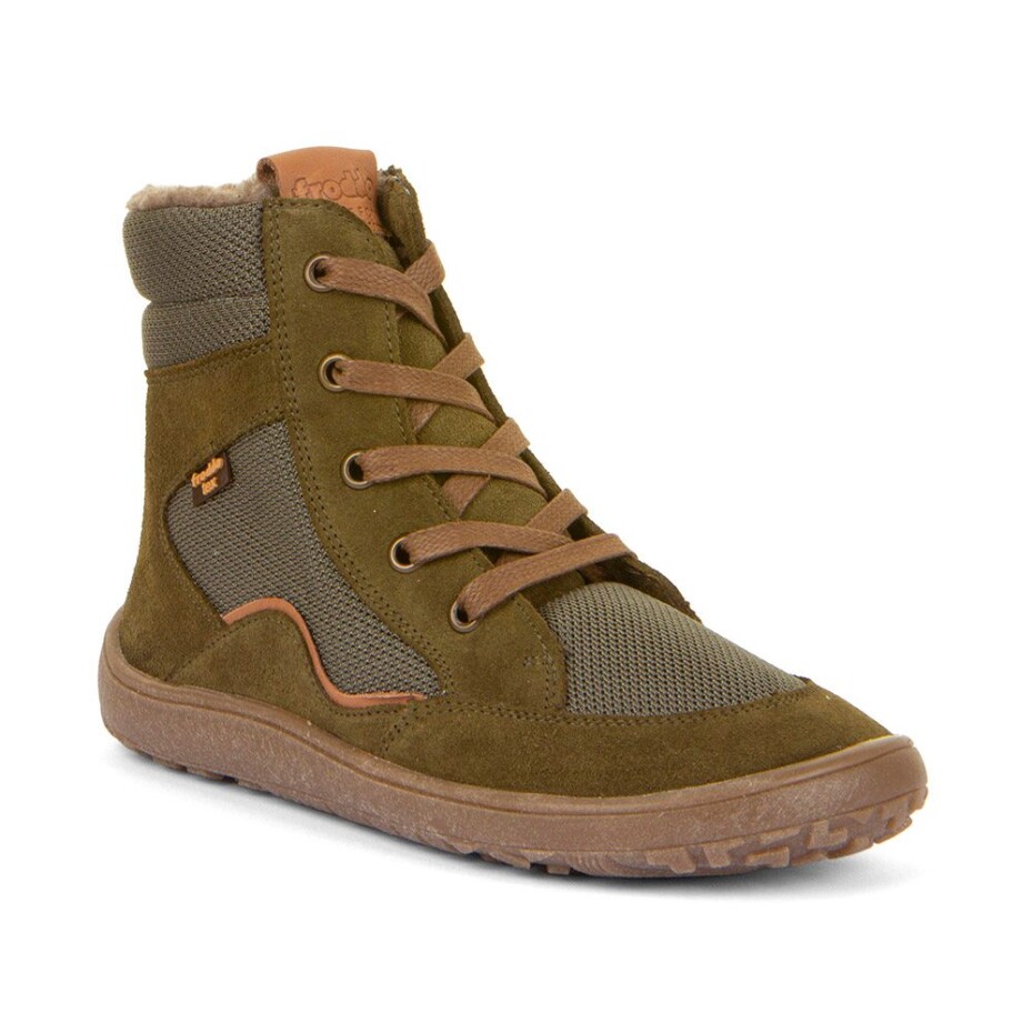 Dětské zimní barefoot boty TEX WOOL GROW Olive, Froddo, G3160234-3, olivová - 41 - main (0)