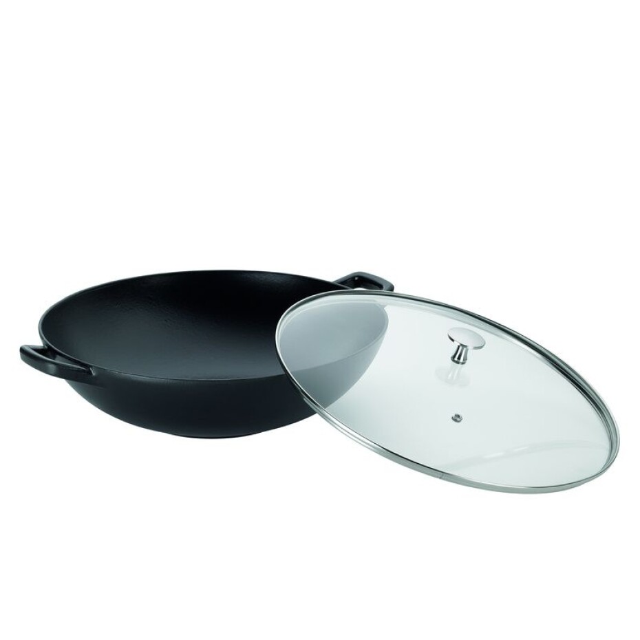 KELA Wok s poklicí litinový CALIDO 36 cm černá KL-12475 - main (2)