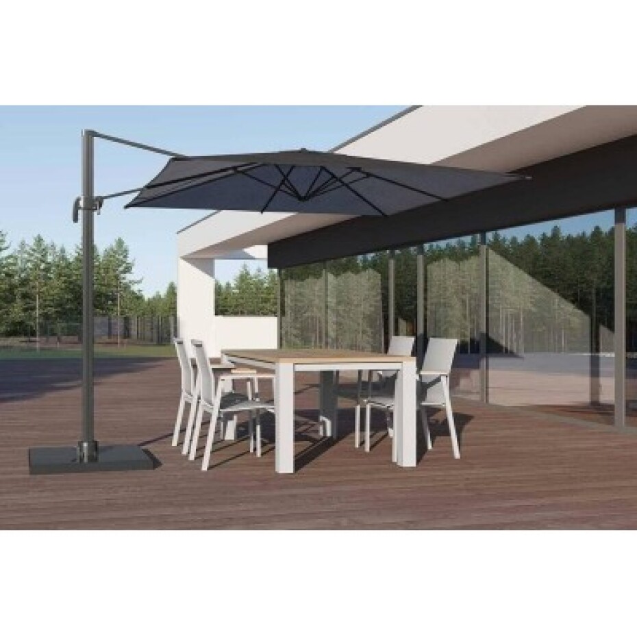 Zumm Garden Furniture® Zahradní hliníková židle leon teak bílá - main (1)