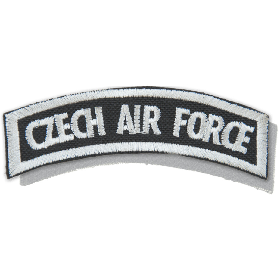 Nášivka: CZECH AIR FORCE [oblouková] [ssz] černá | bílá - main (0)