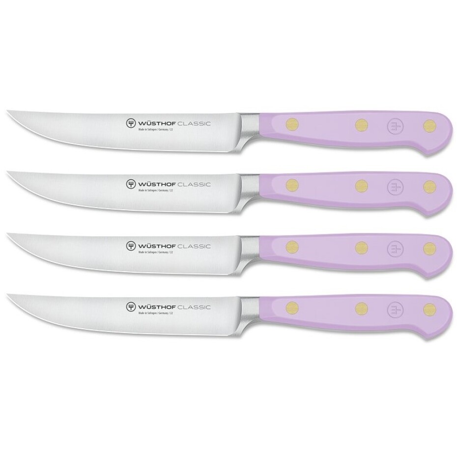 Steakový nůž CLASSIC COLOUR 12 cm, sada 4 ks, fialová, WÜSTHOF - main (0)