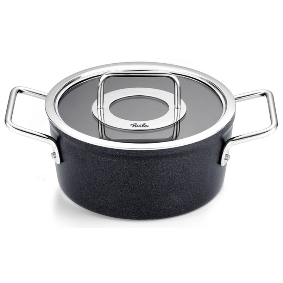 Vysoký kastrol ADAMANT 20 cm, černá, hliník, Fissler - main (0)