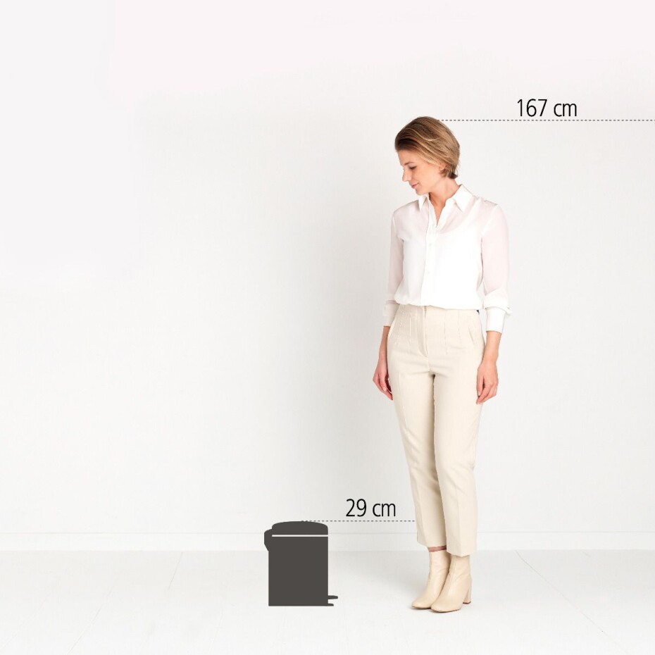 Pedálový odpadkový koš NEWICON 5 l, minerální šedá, Brabantia - main (1)