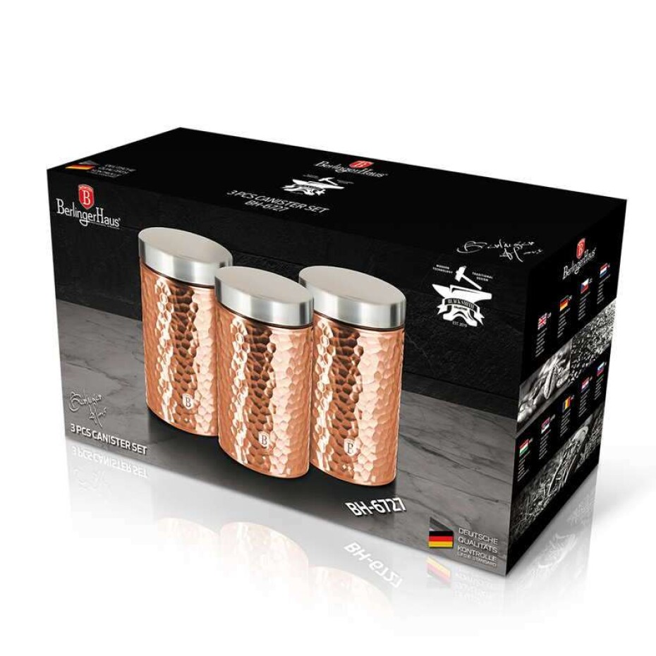 BERLINGERHAUS Dóza na potraviny sada 3 ks Primal Rosegold Metallic Line BH-6727 - main (3)