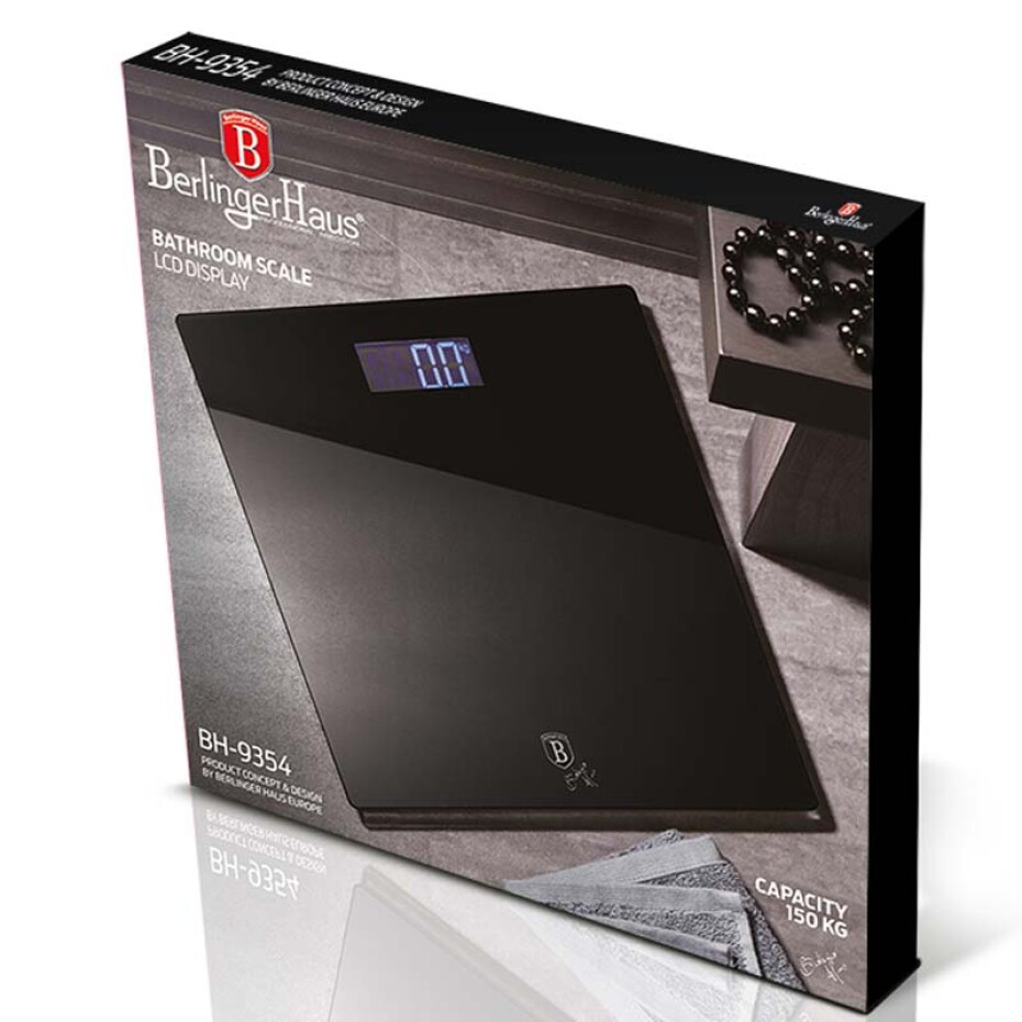 BERLINGERHAUS Digitální osobní váha 150 kg Matte Black Collection BH-9354 - main (2)
