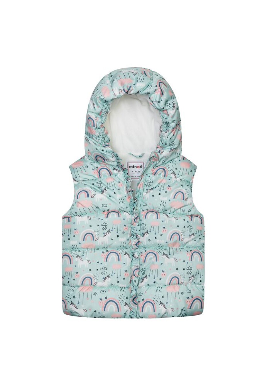 Vesta dívčí nylonová Puffa podšitá microfleecem, Minoti, 12GILET 18, modrá - 92/98 | 2/3let - main (0)