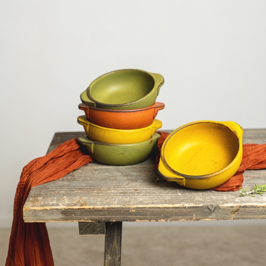 Zapékací mísa DONABE 15 cm, oranžová, keramika, MIJ - main (1)