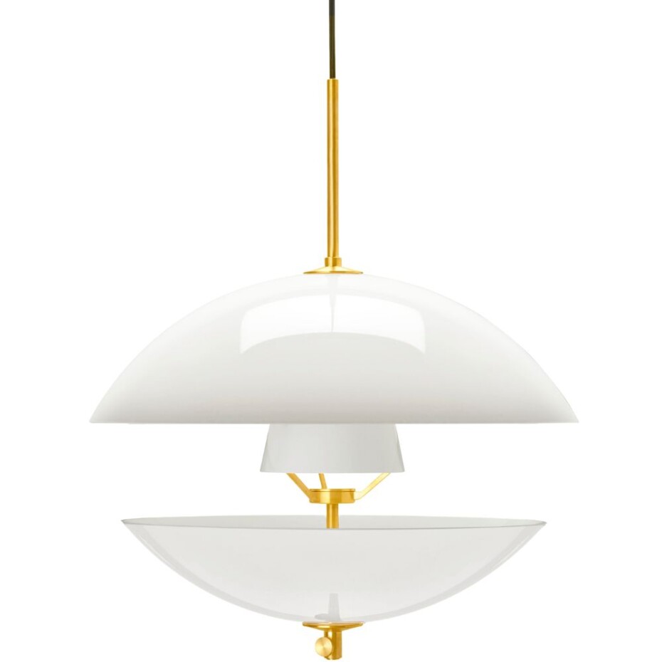 Závěsná lampa CLAM 55 cm, bílá / mosaz, Fritz Hansen - main (11)