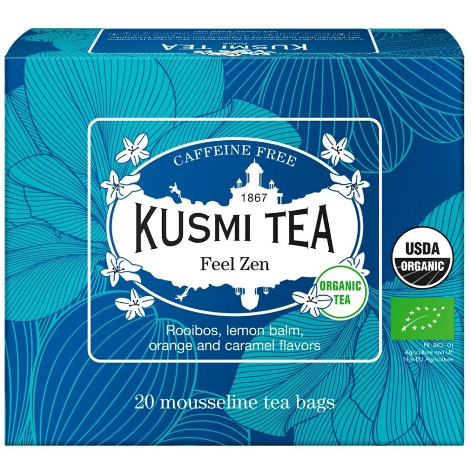 Rooibos čaj FEEL ZEN, 20 mušelínových sáčků, Kusmi Tea - main (0)