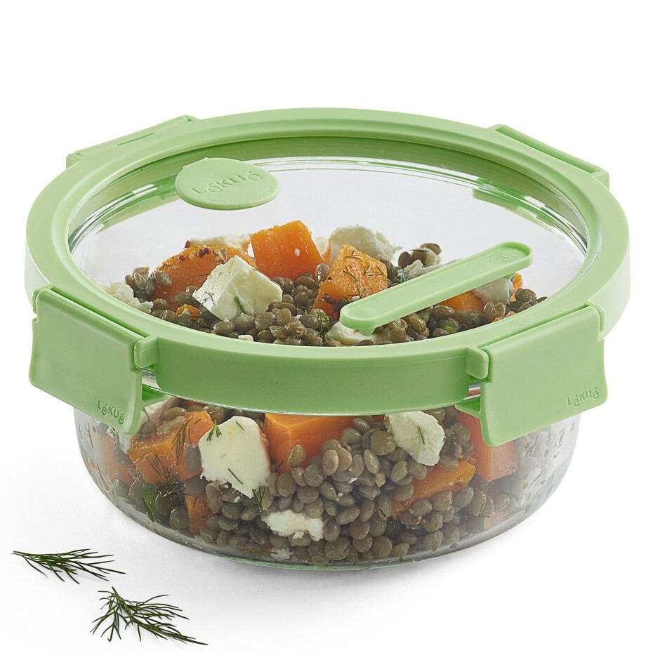 Box na potraviny 950 ml, kulatý, sklo, Lékué - main (4)