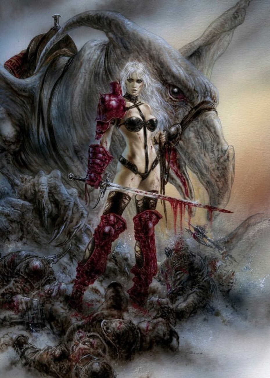 FANTASY ART OF ROYO - OFFICIAL 2024 CALENDAR (sleva - naražený roh) - main (5)