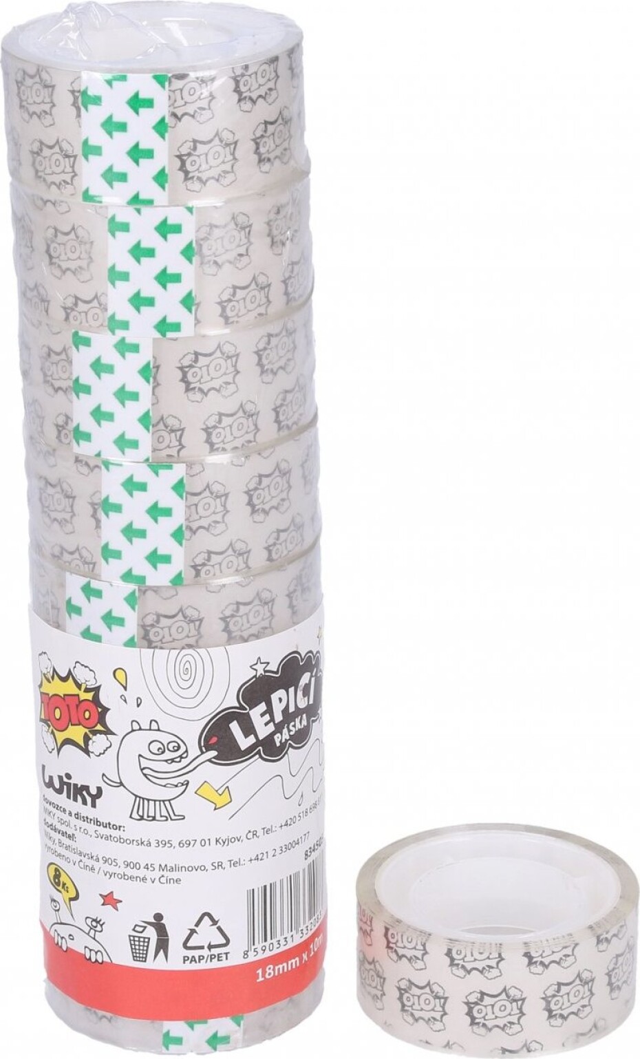 TOTO Lepící páska 18mm x 10m průhledná / 8 ks - main (0)