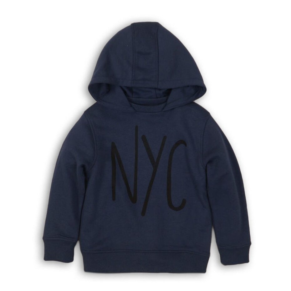 Mikina chlapecká s kapucí, Minoti, KB FLEECE HOODY 7, tmavě modrá - 140/146 | 10/11let - main (0)