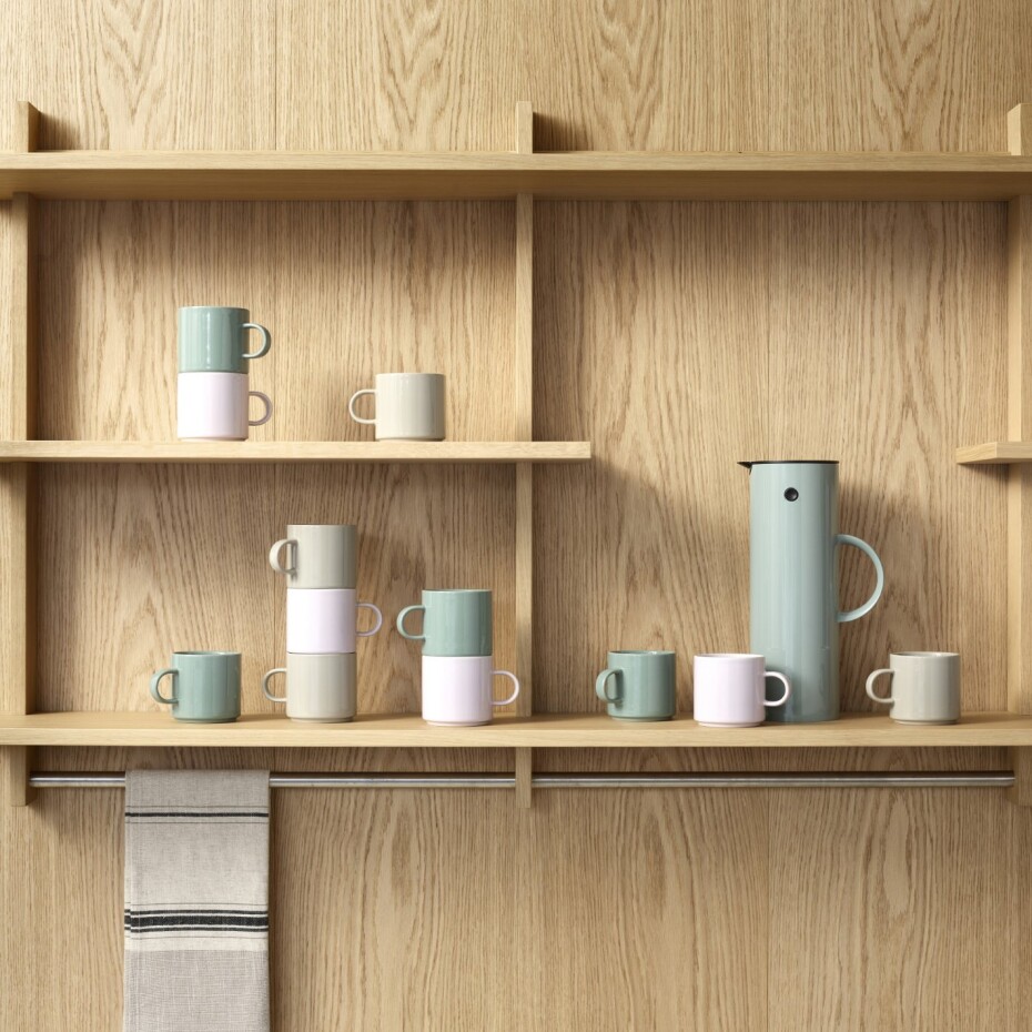 Hrnek na kávu 200 ml, sada 2 ks, levandulová, kamenina, Stelton - main (2)
