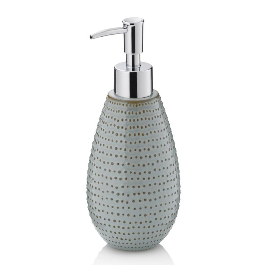 KELA Dávkovač mýdla Dots keramika šedohnědá 350 ml KL-23602 - main (2)