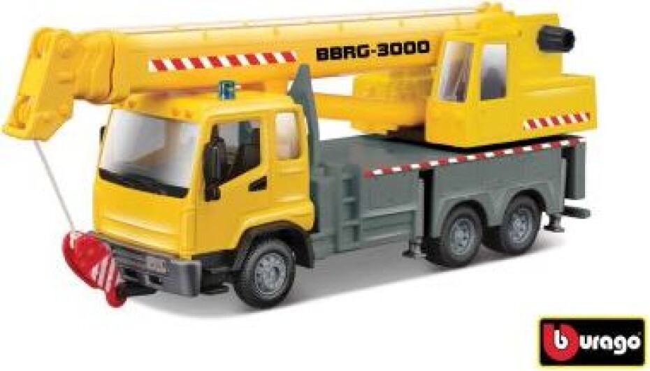 Bburago 1:43 servisní vozidlo Stavební kamion s jeřábem - main (0)