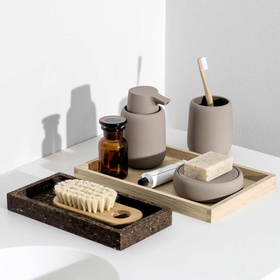 Kelímek na zubní kartáčky SONO, taupe, Blomus - main (2)