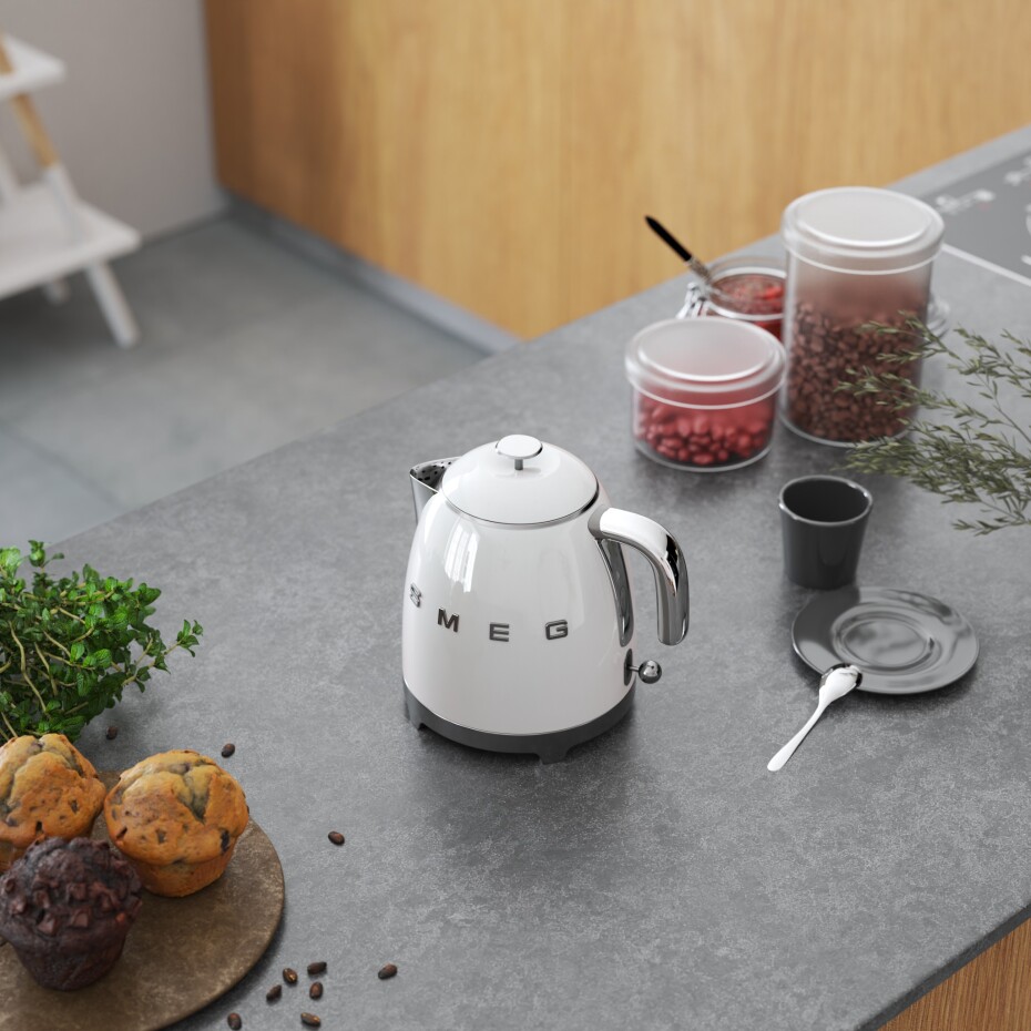 Rychlovarná konvice KLF05WHEU 800 ml, mini, bílá, SMEG - main (1)