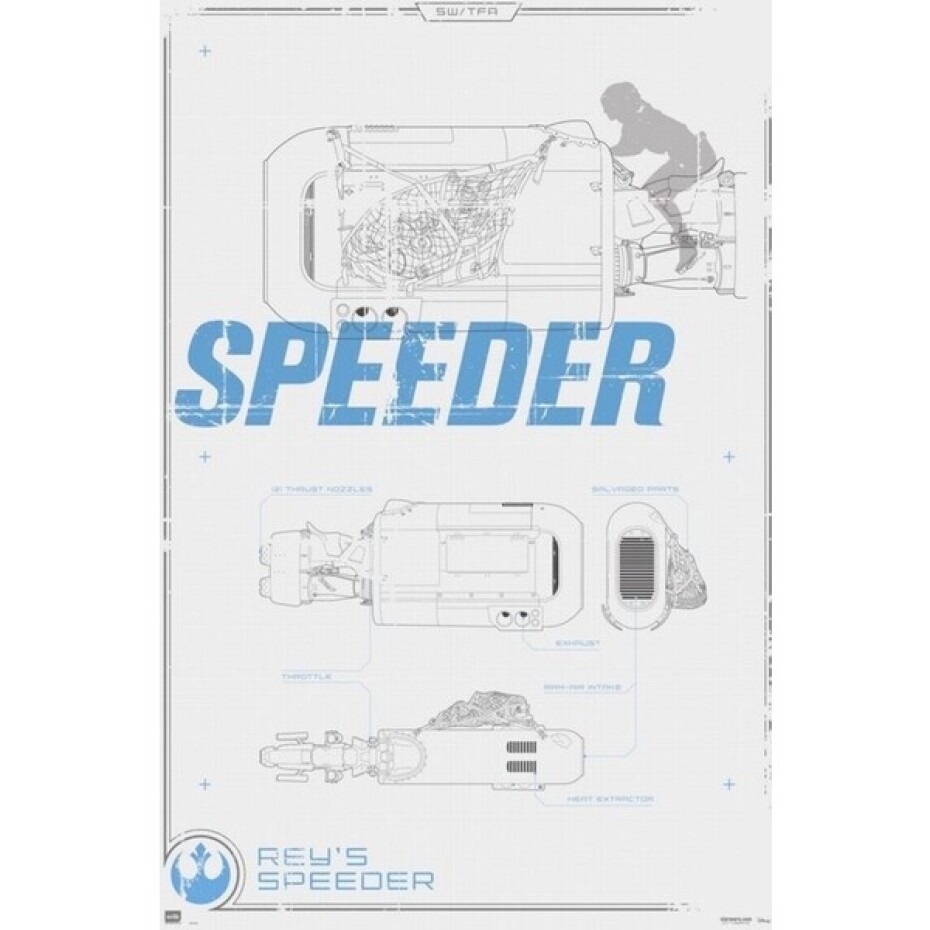 Plakát Star Wars - Rey's Speeder (118) - main (0)
