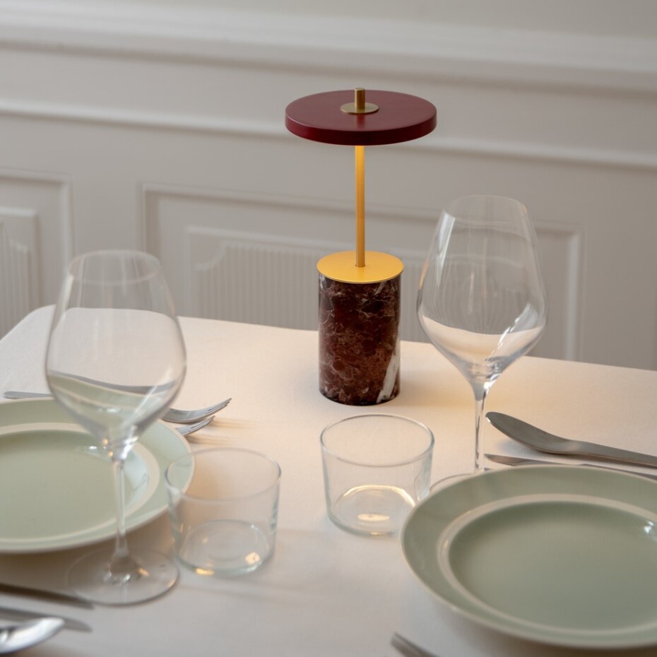 Přenosná stolní lampa ASTERIA MOVE 25 cm, bílá, mramor, Umage - main (4)