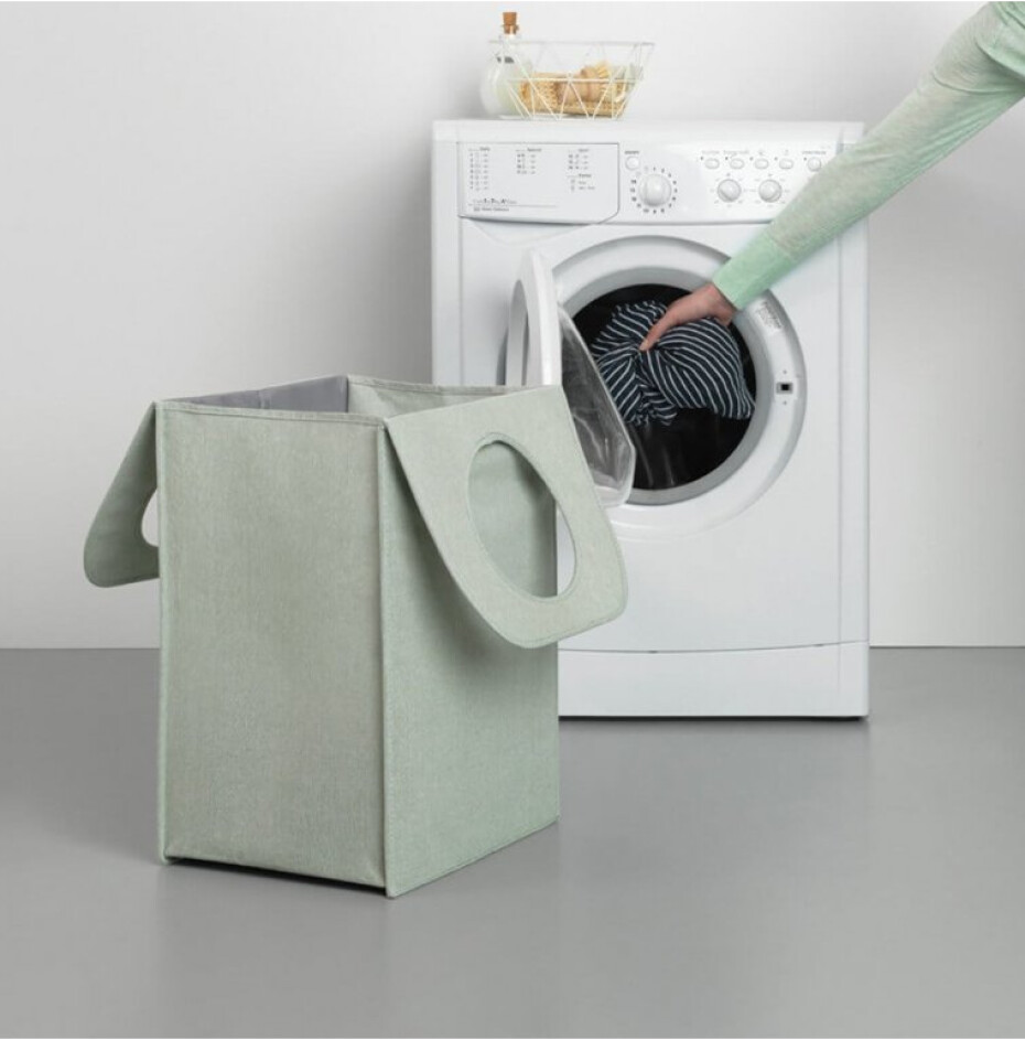 Taška na prádlo 55 l, tmavě zelená melírová, látka, Brabantia - main (6)