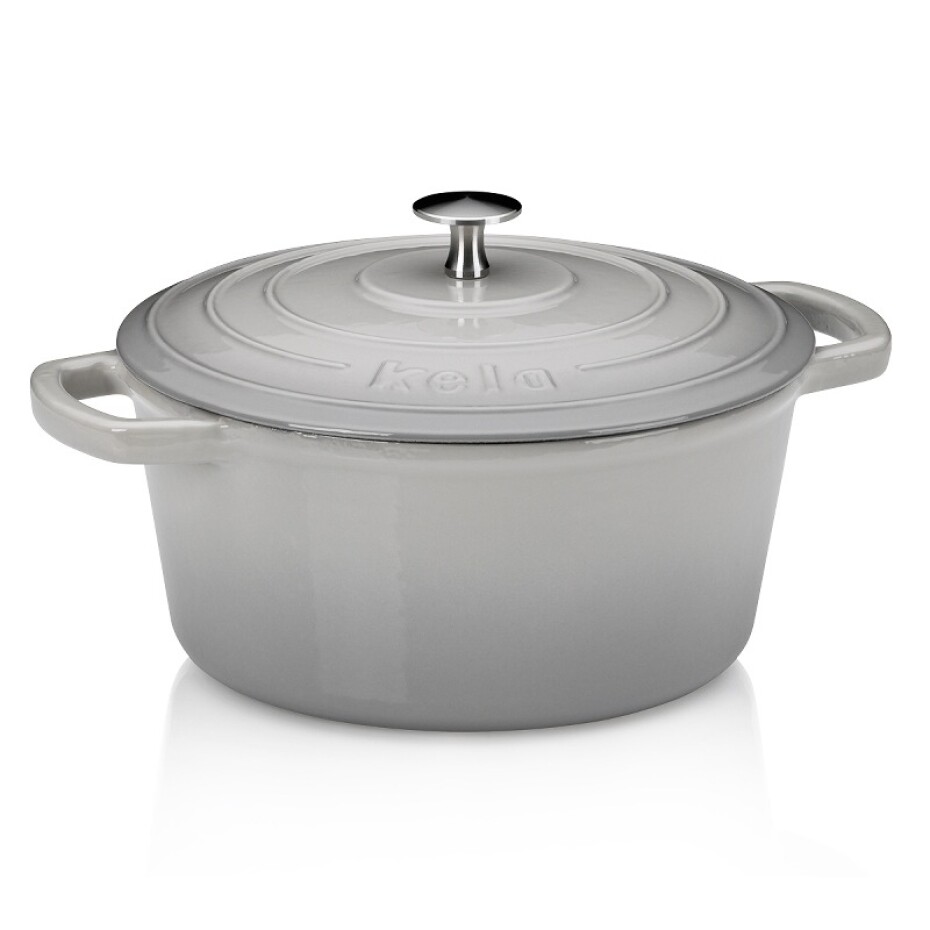 KELA Pekáč litinový s poklicí CALIDO 24 cm šedá KL-12606 - main (0)