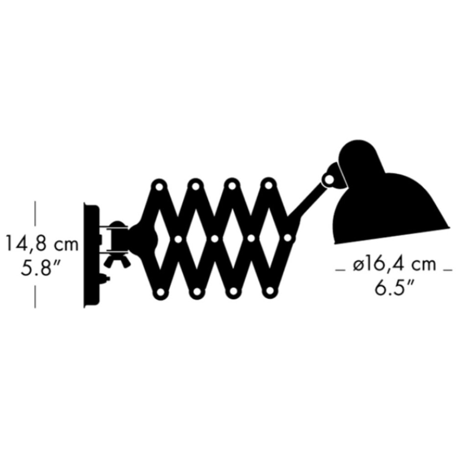 Nástěnná lampa KAISER IDELL 16 cm, černá, Fritz Hansen - main (9)