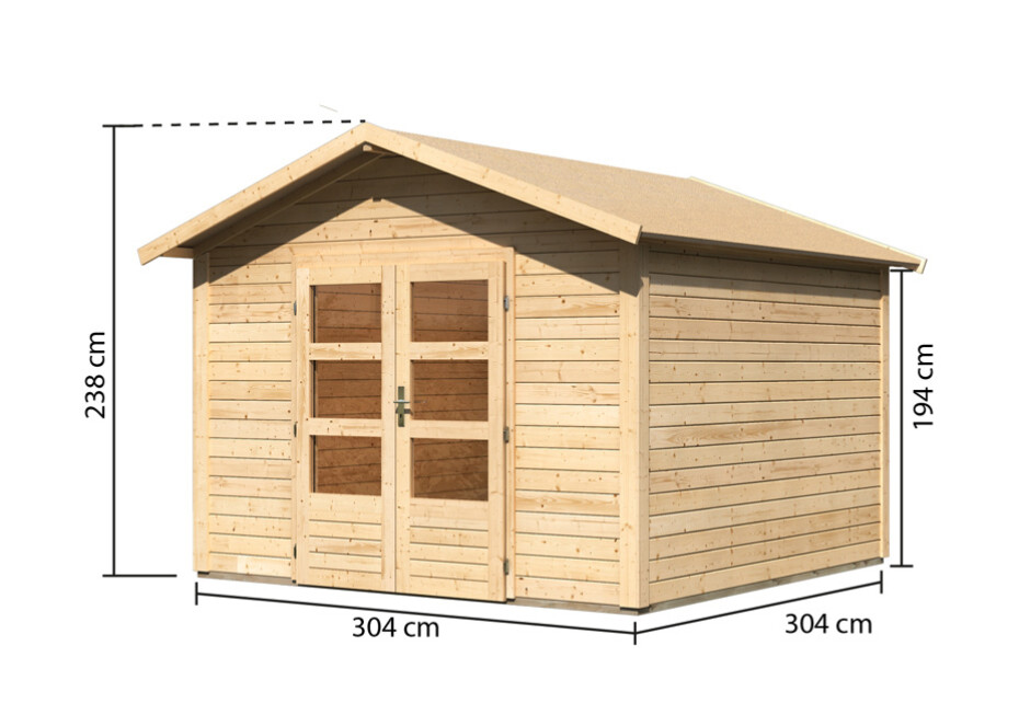 Dřevěný domek KARIBU TALKAU 8 (83340) natur LG2734 - main (1)