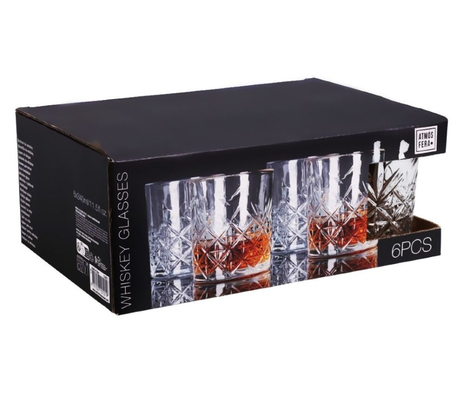 EXCELLENT Sada sklenic na whisky 340 ml 6 ks KO-170490080 - main (1)