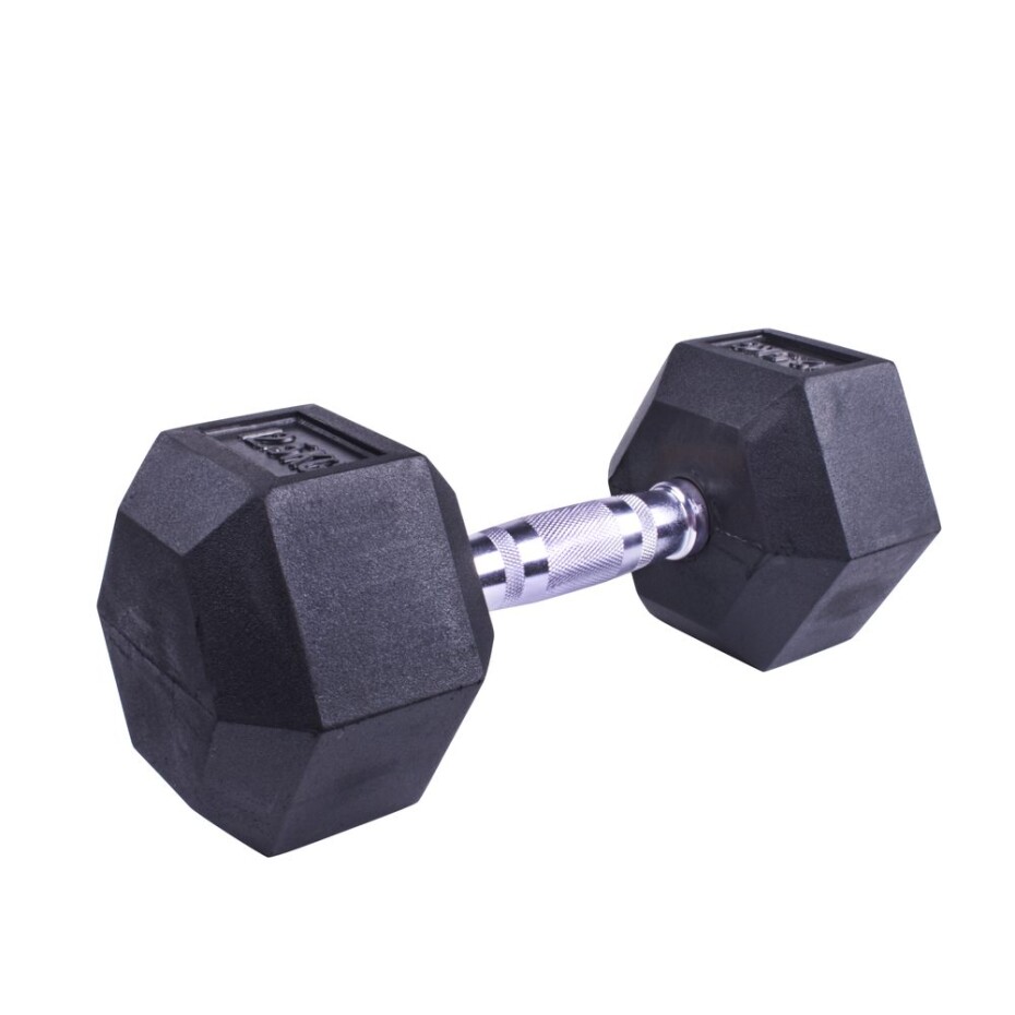 Profi šestihranná pogumovaná činka Sportago Hexagon 12,5 kg - main (0)