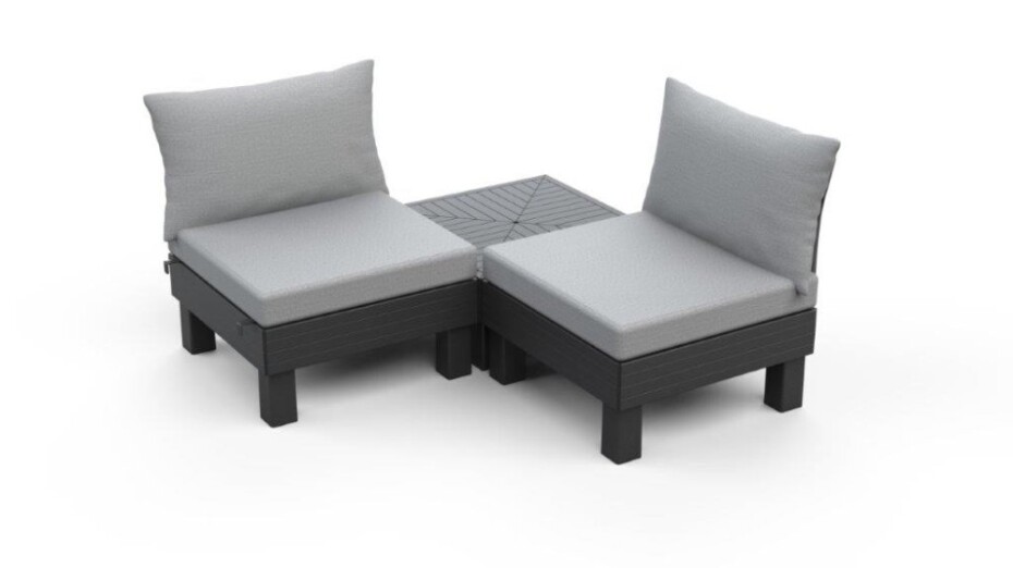 Keter Zahradní nábytek Keter Elements balkónový modulární set grafitový  KT-610652 - main (1)