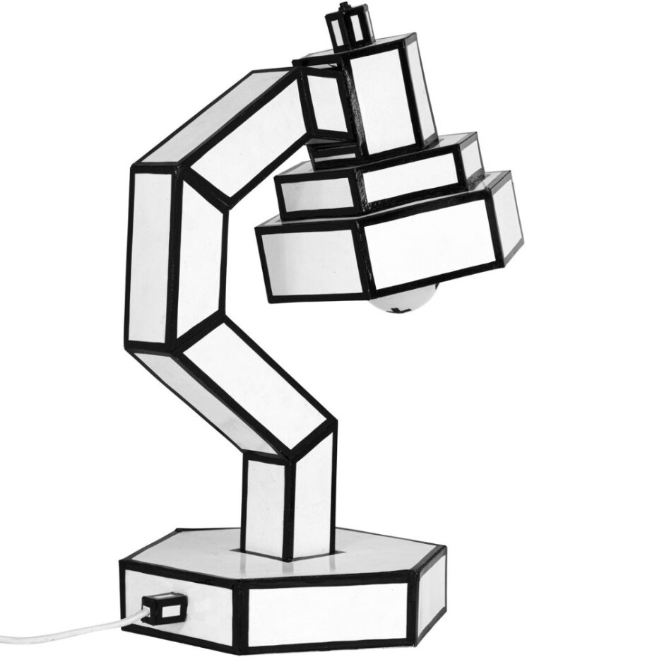 Stolní lampa CUT & PASTE 58 cm, černobílá, Seletti - main (2)