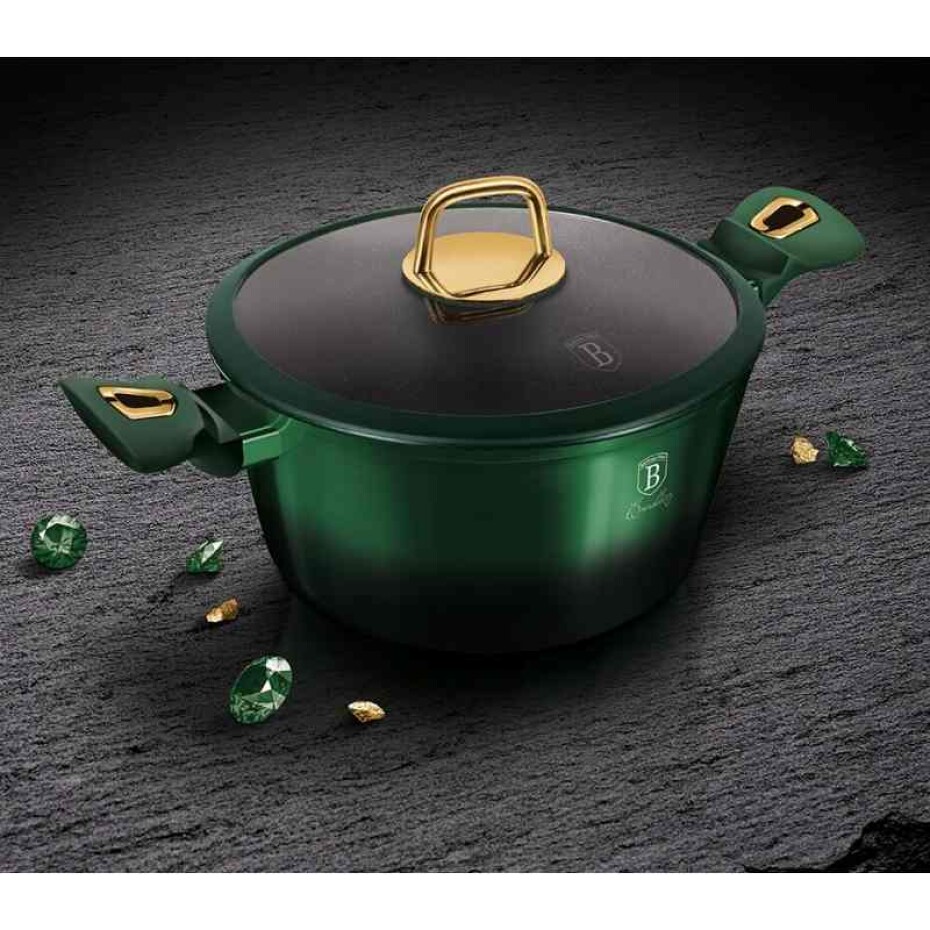 BERLINGERHAUS Kastrol s poklicí a titanovým povrchem 20 cm Emerald Collection BH-6057 - main (6)