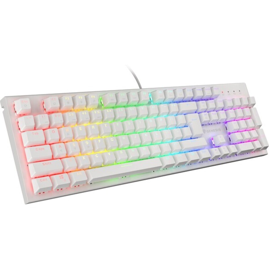 Genesis THOR 303 Outemu Peach Silent mechanická klávesnice US bílá - main (1)