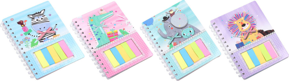 Wiky Notes 12,1x18,5 cm, 60 listů + samolepítka - Zvířátka - main (0)