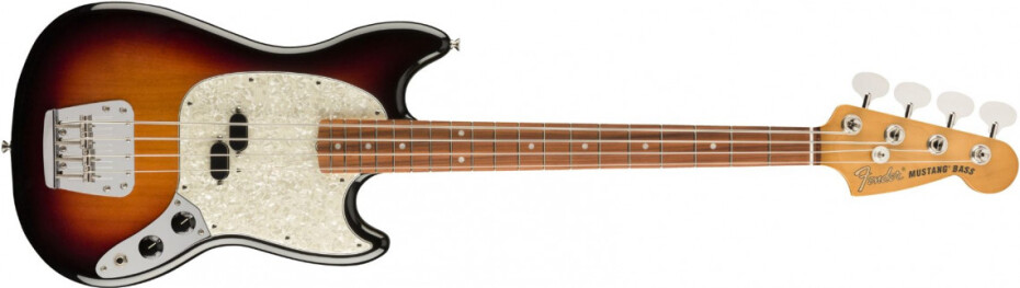 Fender Vintera 60s Mustang Bass 3-Color Sunburst Pau Ferro - main (0)