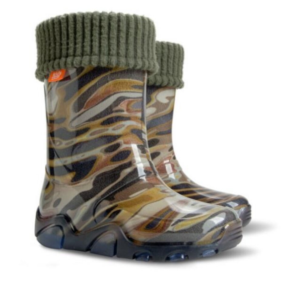 Dětské holínky Demar - STORMER PRINT LUX N 0032 - mozaika, khaki Barva: Khaki, Velikost: 32-33 - main (0)