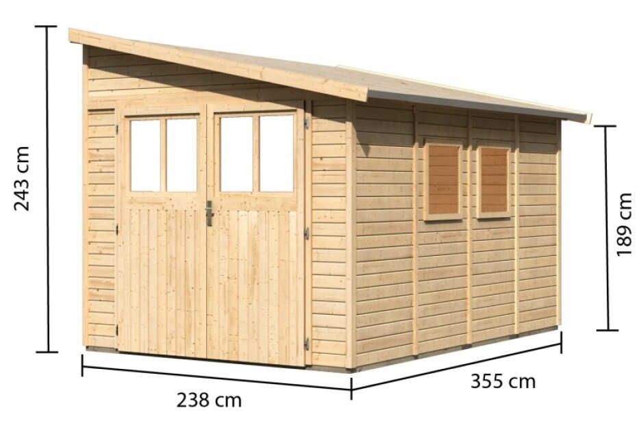 Dřevěný domek KARIBU BOMLITZ 4 (68863) natur LG3139 - main (1)