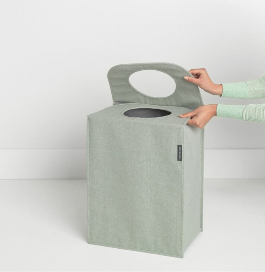 Taška na prádlo 55 l, tmavě zelená melírová, látka, Brabantia - main (3)