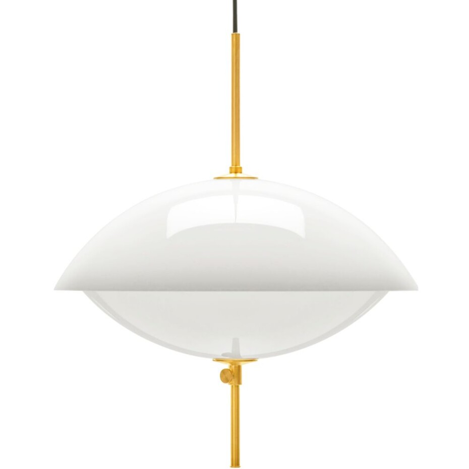 Závěsná lampa CLAM 55 cm, bílá / mosaz, Fritz Hansen - main (0)