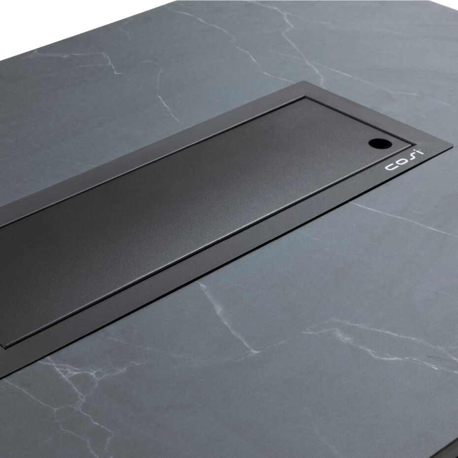 Stůl s plynovým ohništěm cosi design line černý rám / keramická deska - main (6)