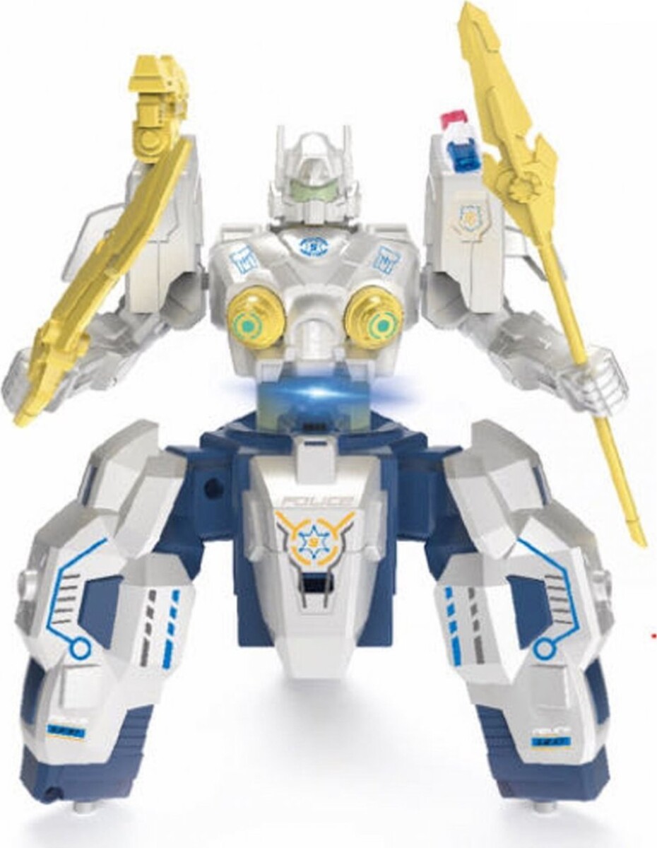 Robot policejní kouřící RC na dálkové ovládání 19 cm - main (0)